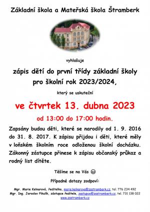 Zápis do prvních tříd