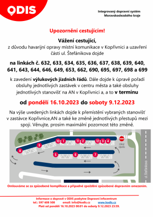 Výlukové jízdní řády autobusů