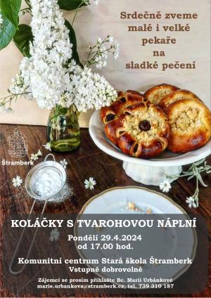Koláčky s tvarohovou náplní – 29. dubna od 17.00 hodin