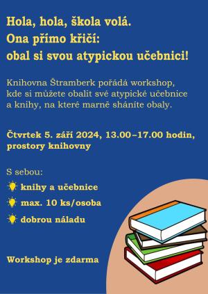 Workshop „Obal si svou učebnici“ – 5. září 2024 od 13.00 hodin
