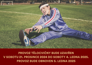 Provoz tělocvičny na přelomu roku