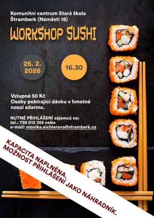 Workshop sushi – 25. února 2026 od 16.30 hodin